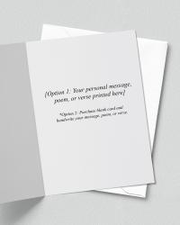 Designated space for personalization of greeting cards at Cove Creek Photography.