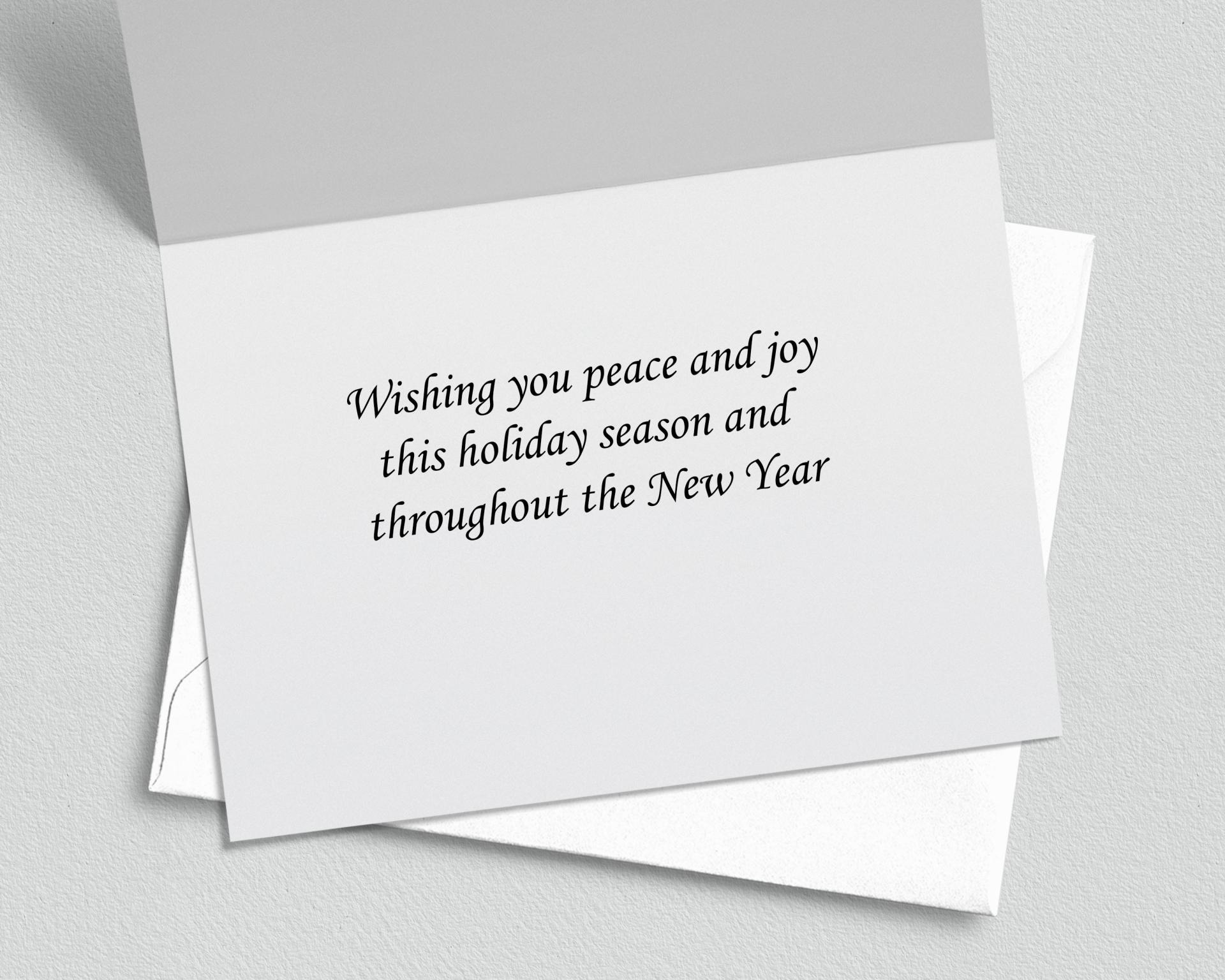  Nature Theme Merry Christmas Greeting Cards 